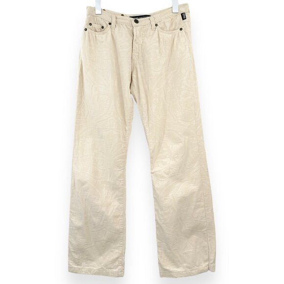 Versace Jeans Couture Vintage Cream Textured Soft Jeans / Cotton Pants sz 27